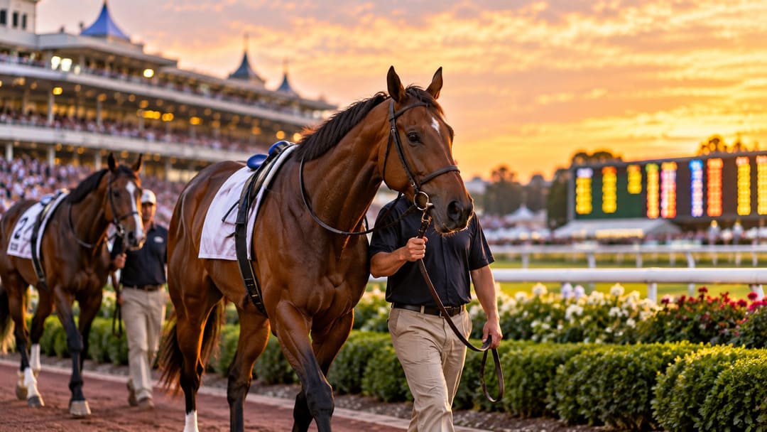 Golden Sunset at the Racetrack_Paddock